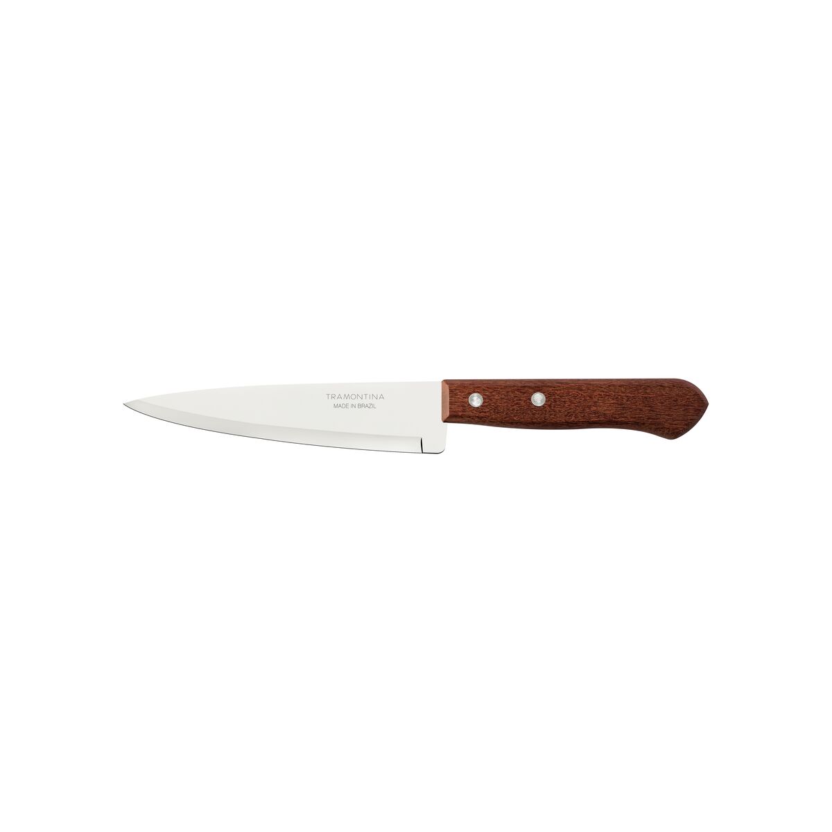 Faca Peixeira e Cozinha Tramontina Dynamic com Lâmina de Aço Inox e Cabo de Madeira Natural 6"