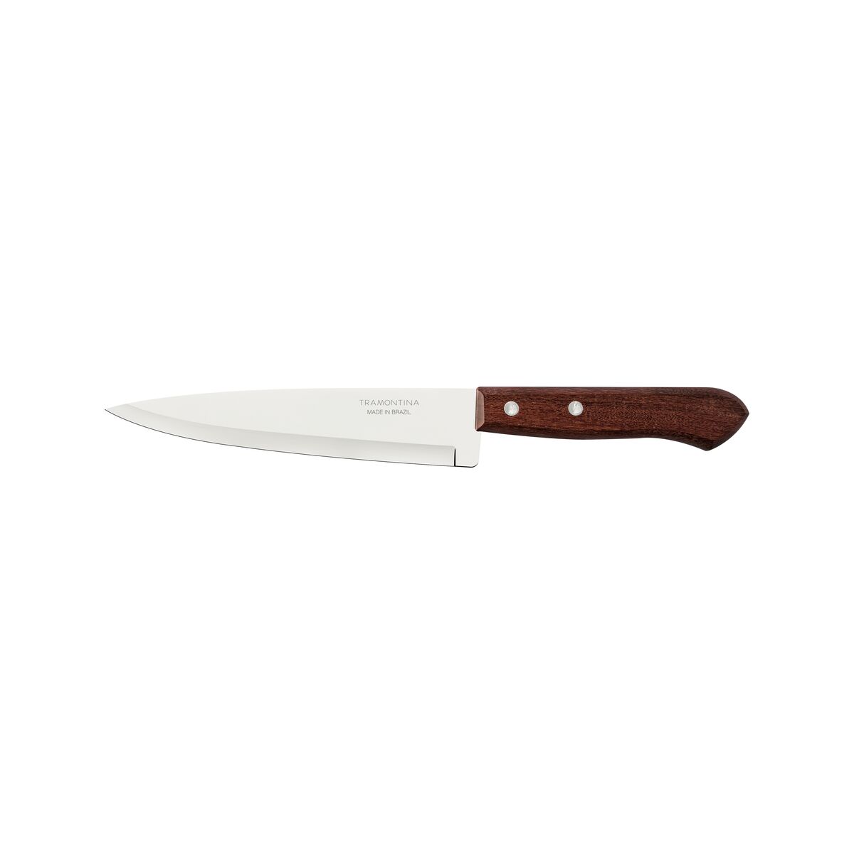 Faca Peixeira e Cozinha Tramontina Dynamic com Lâmina de Aço Inox e Cabo de Madeira Natural 7"