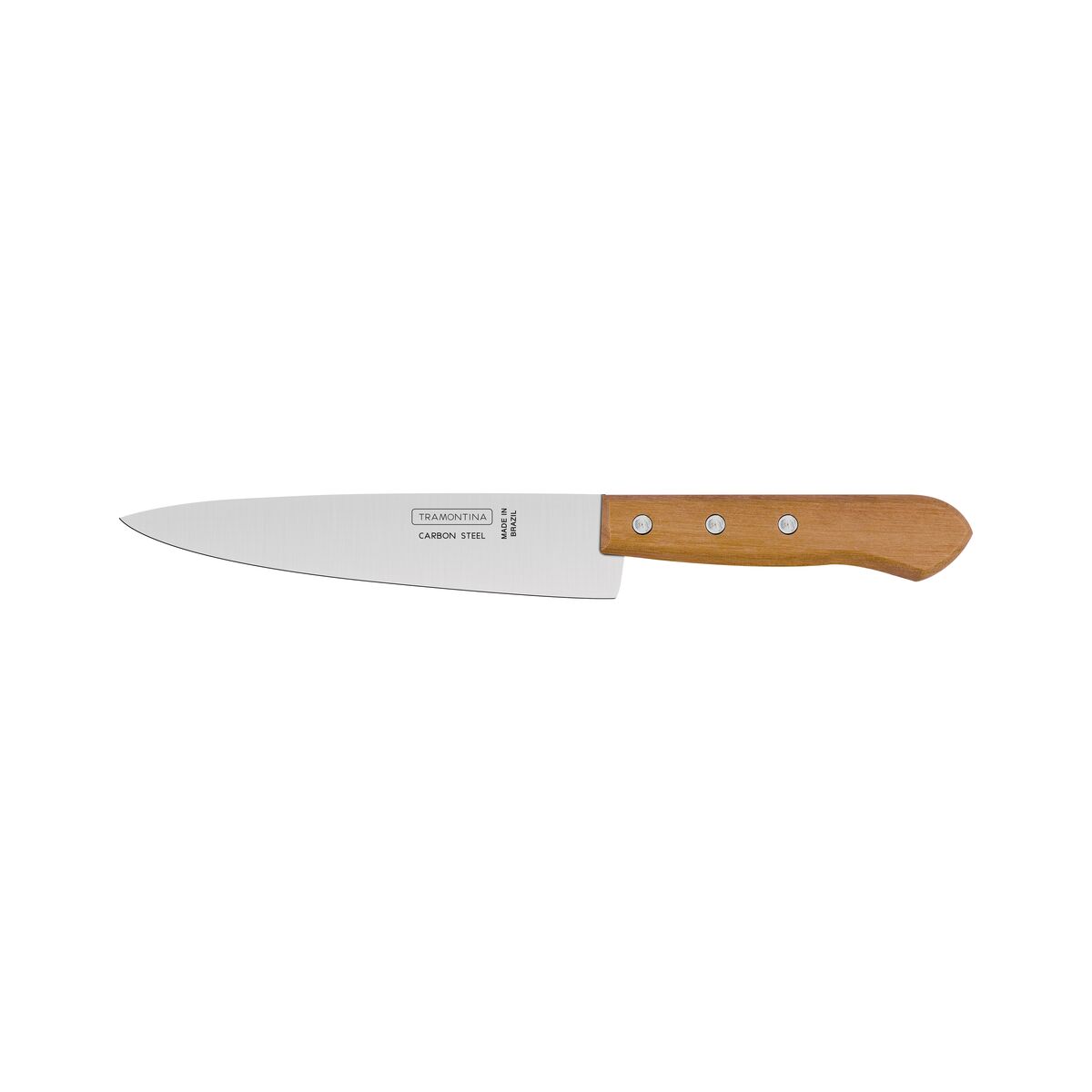 Faca Peixeira e Cozinha Tramontina com Lâmina em Aço Carbono com Cabo de Madeira 7"