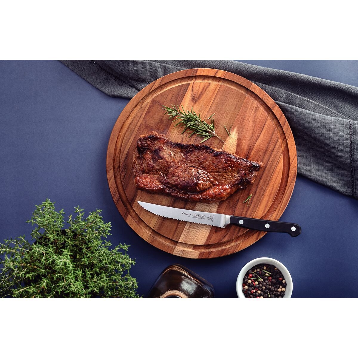 Faca para Churrasco e Frutas Tramontina Century com Lâmina em Aço Inox e Cabo em Policarbonato e Fibra de Vidro 5"