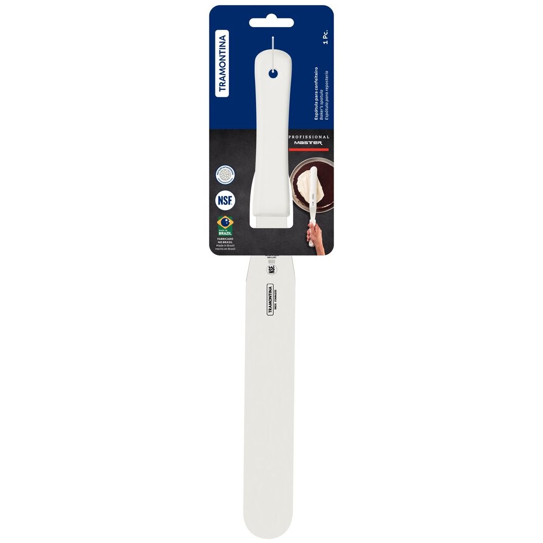 Espátula para Confeiteiro Tramontina Profissional Master com Lâmina em Aço Inox e Cabo de Polipropileno Branco 10"