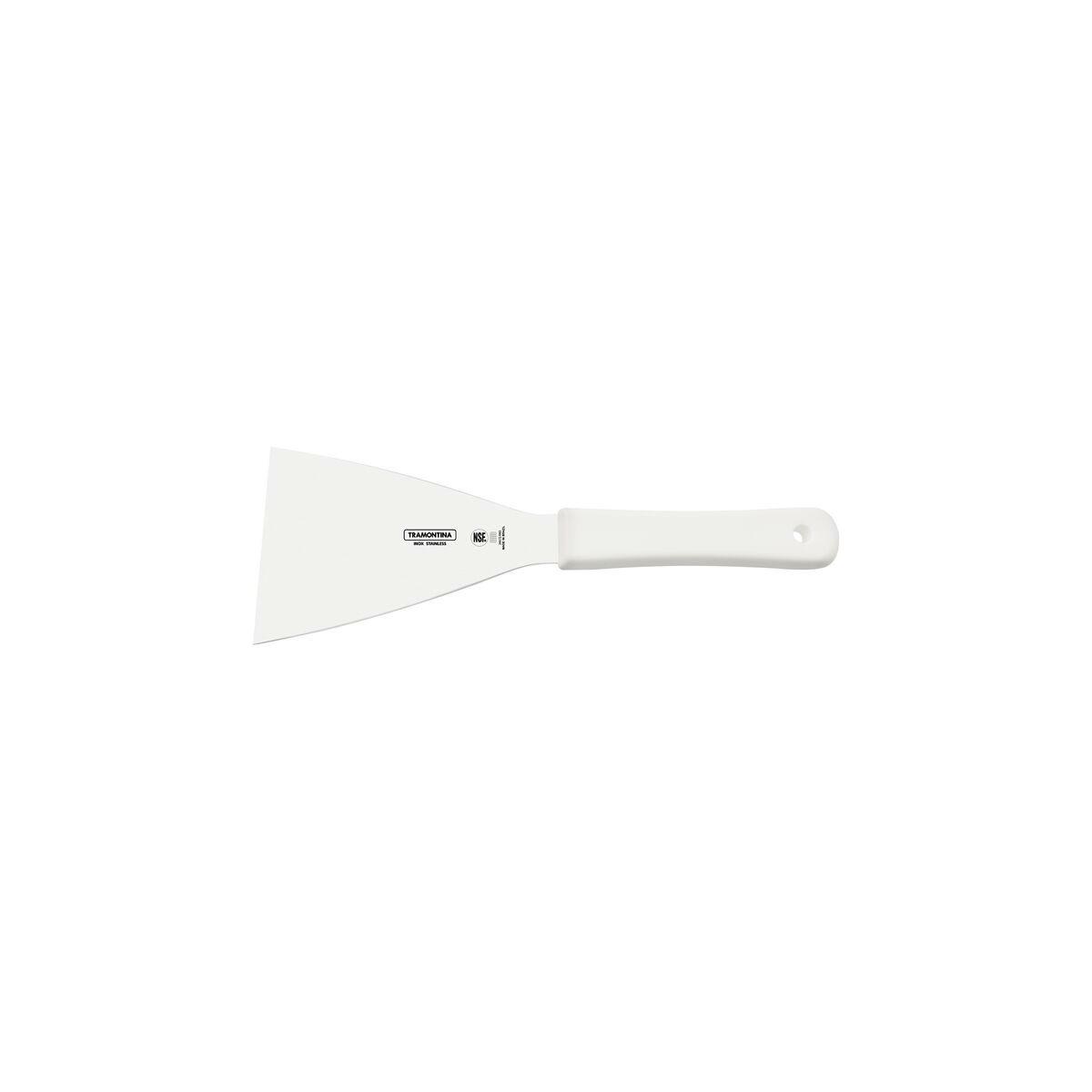 Espátula Raspador Tramontina Profissional Master com Lâmina em Aço Inox e Cabo de Polipropileno Branco 5x4"