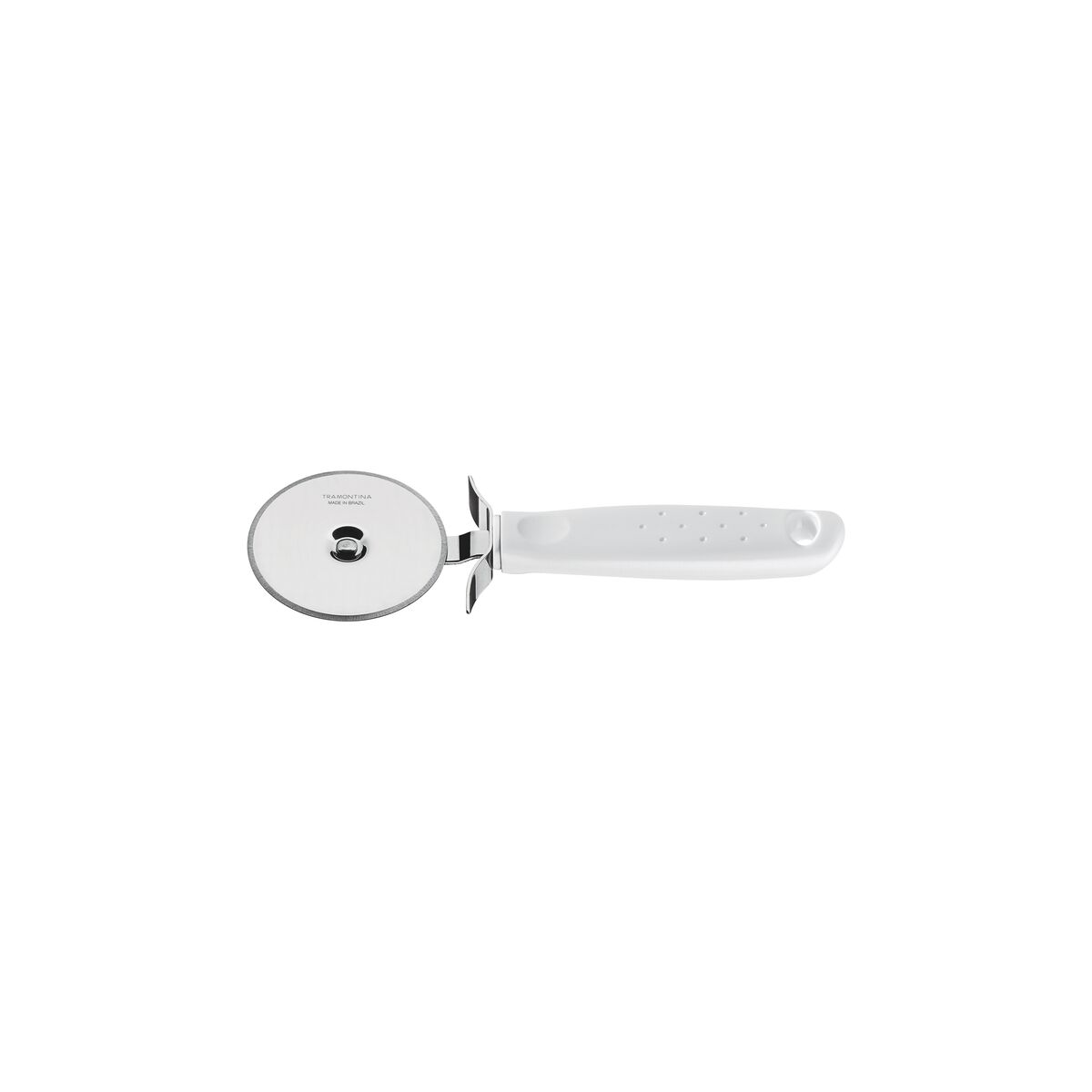 Cortador para Pizza Tramontina Utilità em Aço Inox com Cabo de Polipropileno Branco