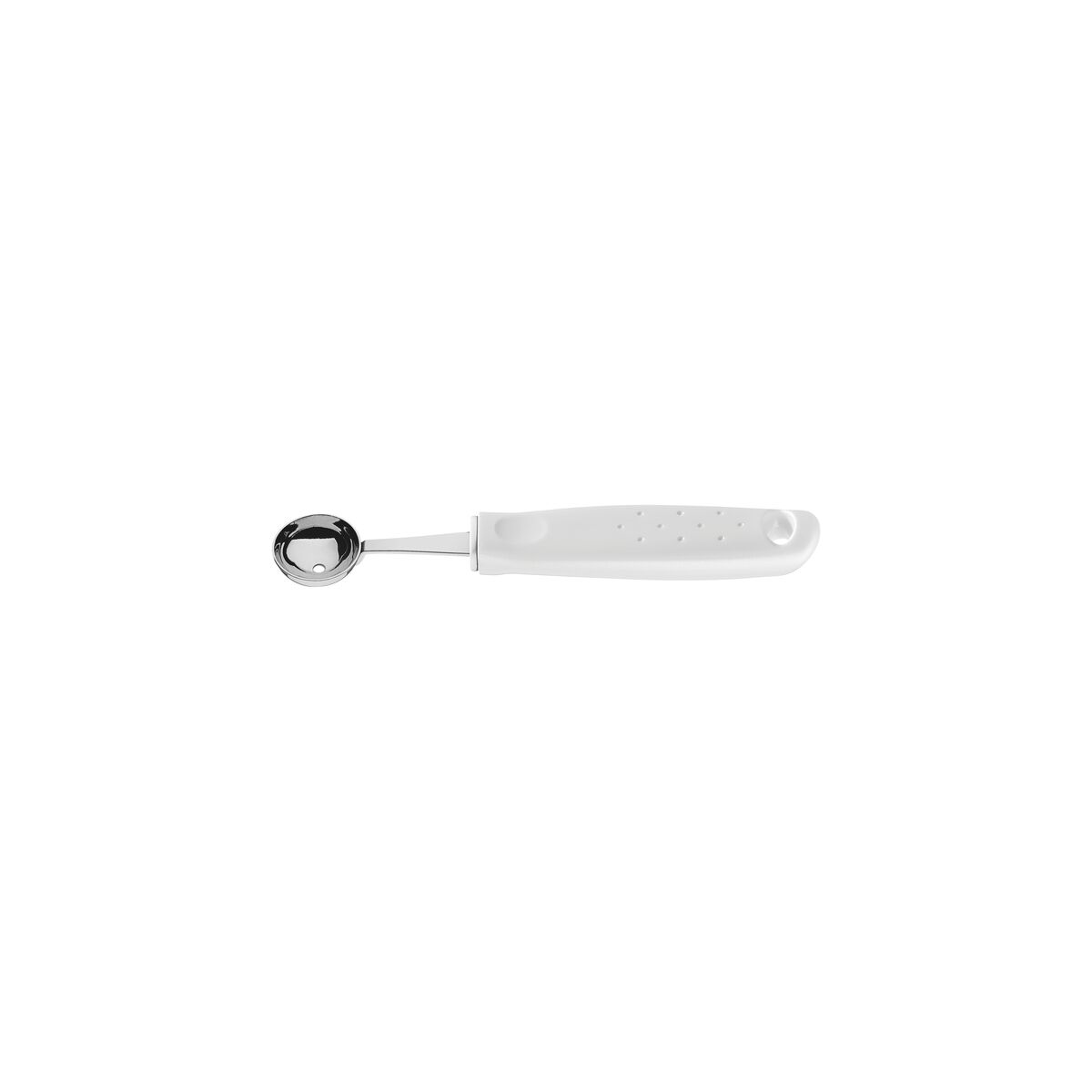 Boleador Tramontina Utilità em Aço Inox com Cabo de Polipropileno Branco 2,9 cm