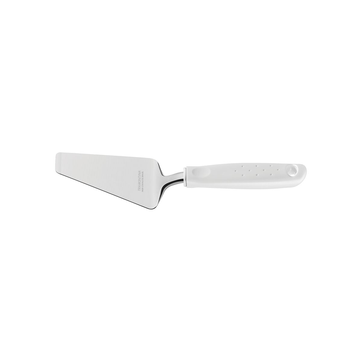 Espátula para Pizza Tramontina Utilità em Aço Inox com Cabo de Polipropileno Branco