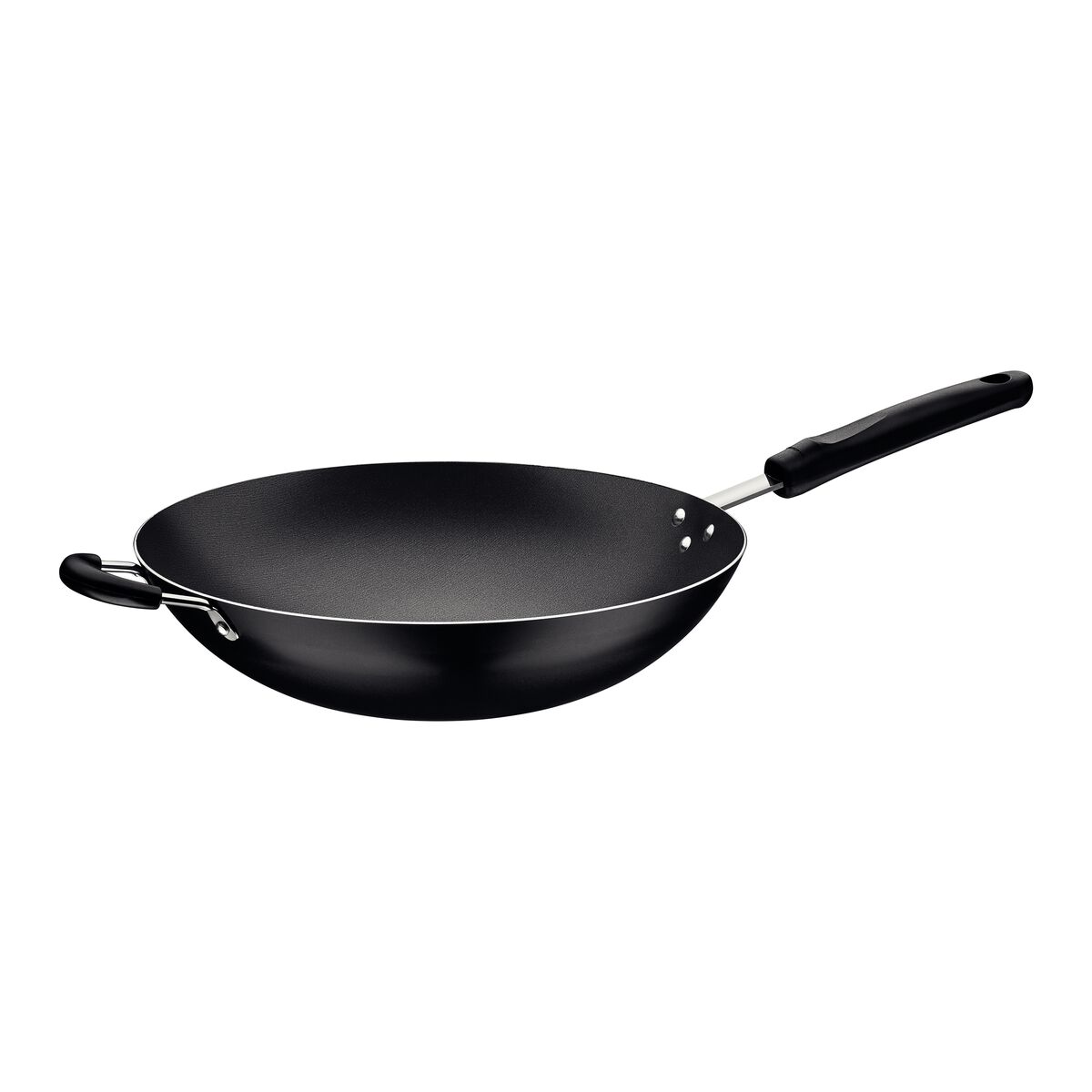 Wok Tramontina Loreto em Alumínio com Revestimento Interno Antiaderente Starflon Max com Cabo Baquelite Grafite 32 cm 4,4 L
