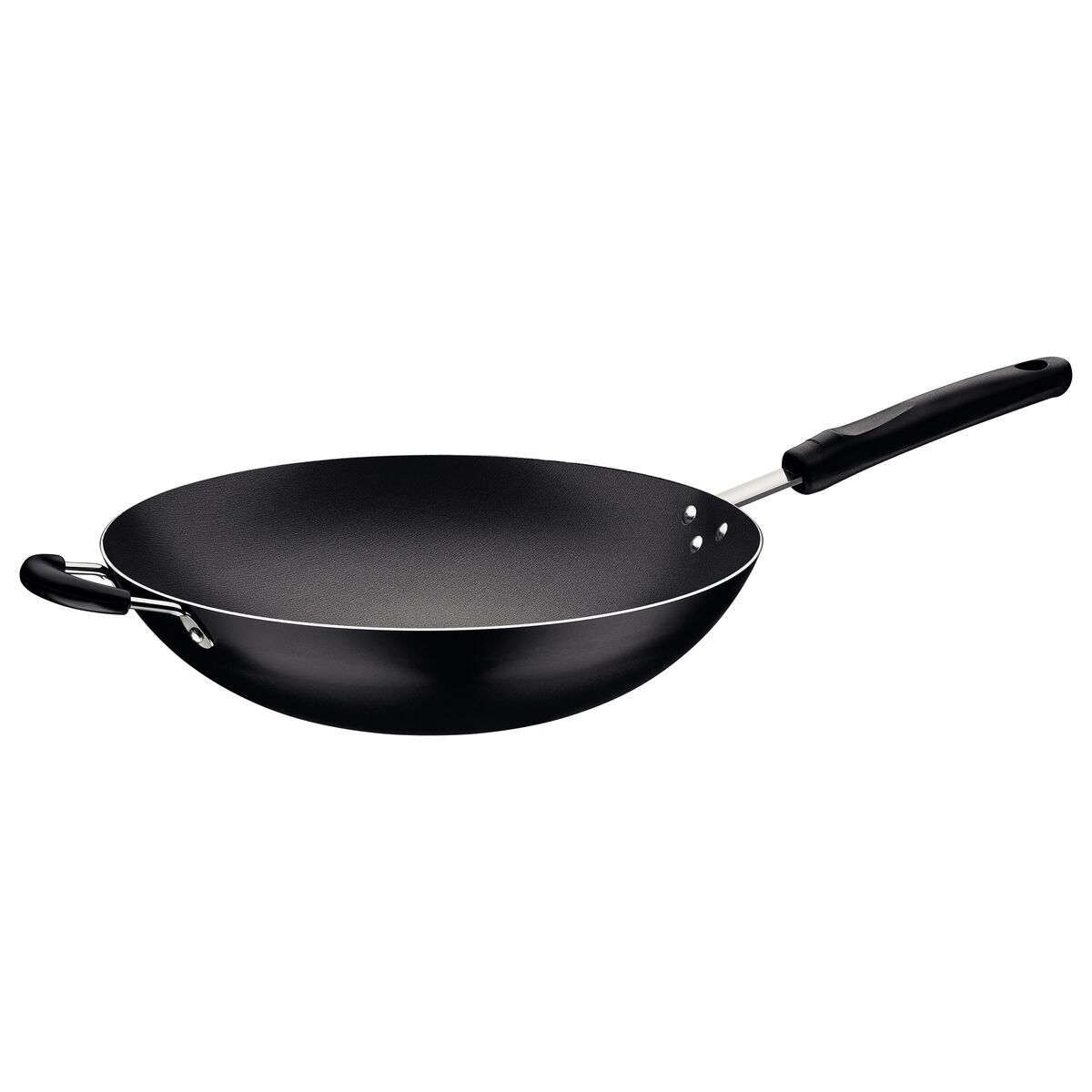 Wok Tramontina Loreto em Alumínio com Revestimento Interno Antiaderente Starflon Max com Cabo Baquelite Grafite 36 cm 6 L