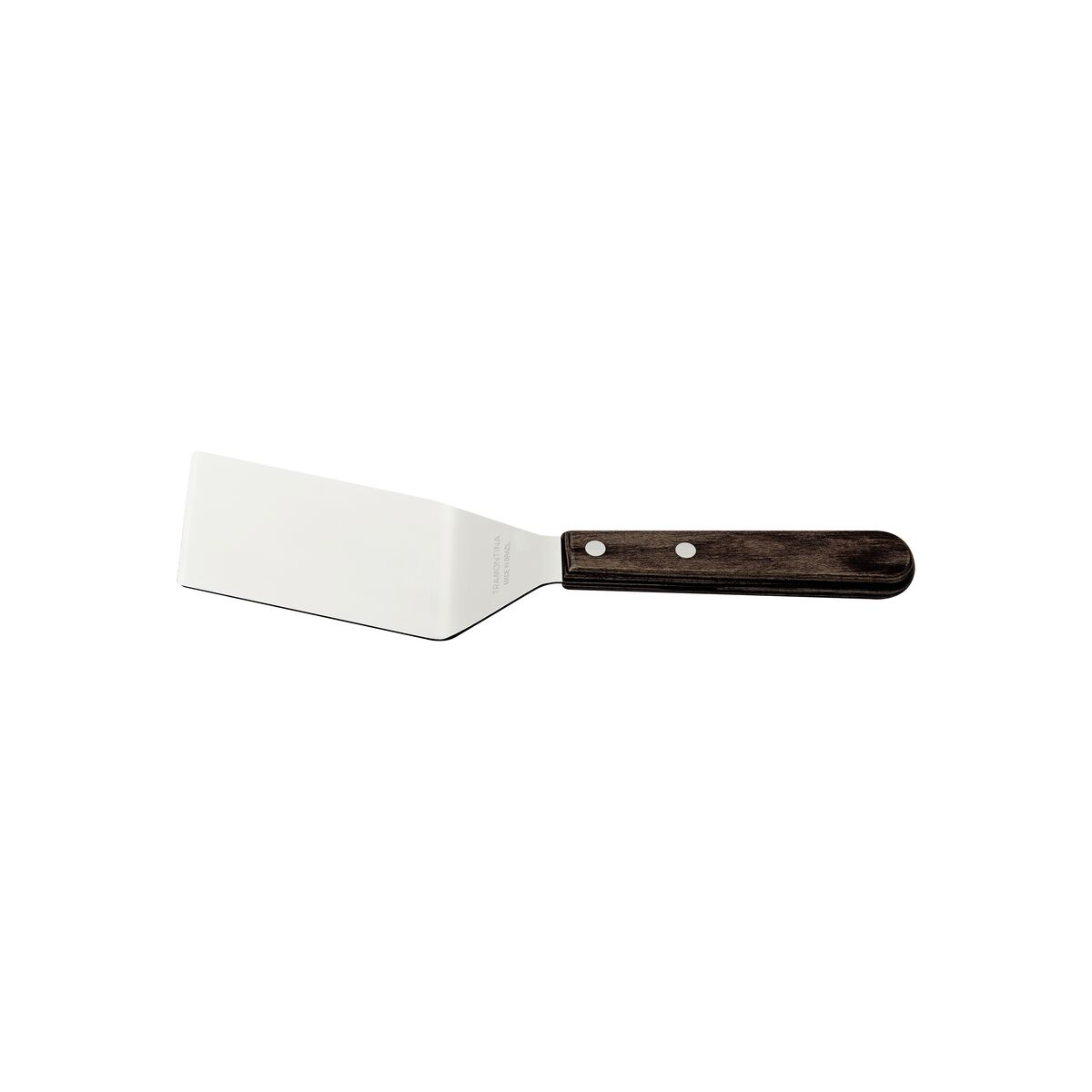 Espátula para Fritura Tramontina com Lâmina em Aço Inox e Cabo em Madeira Tratada Polywood Castanho 4"