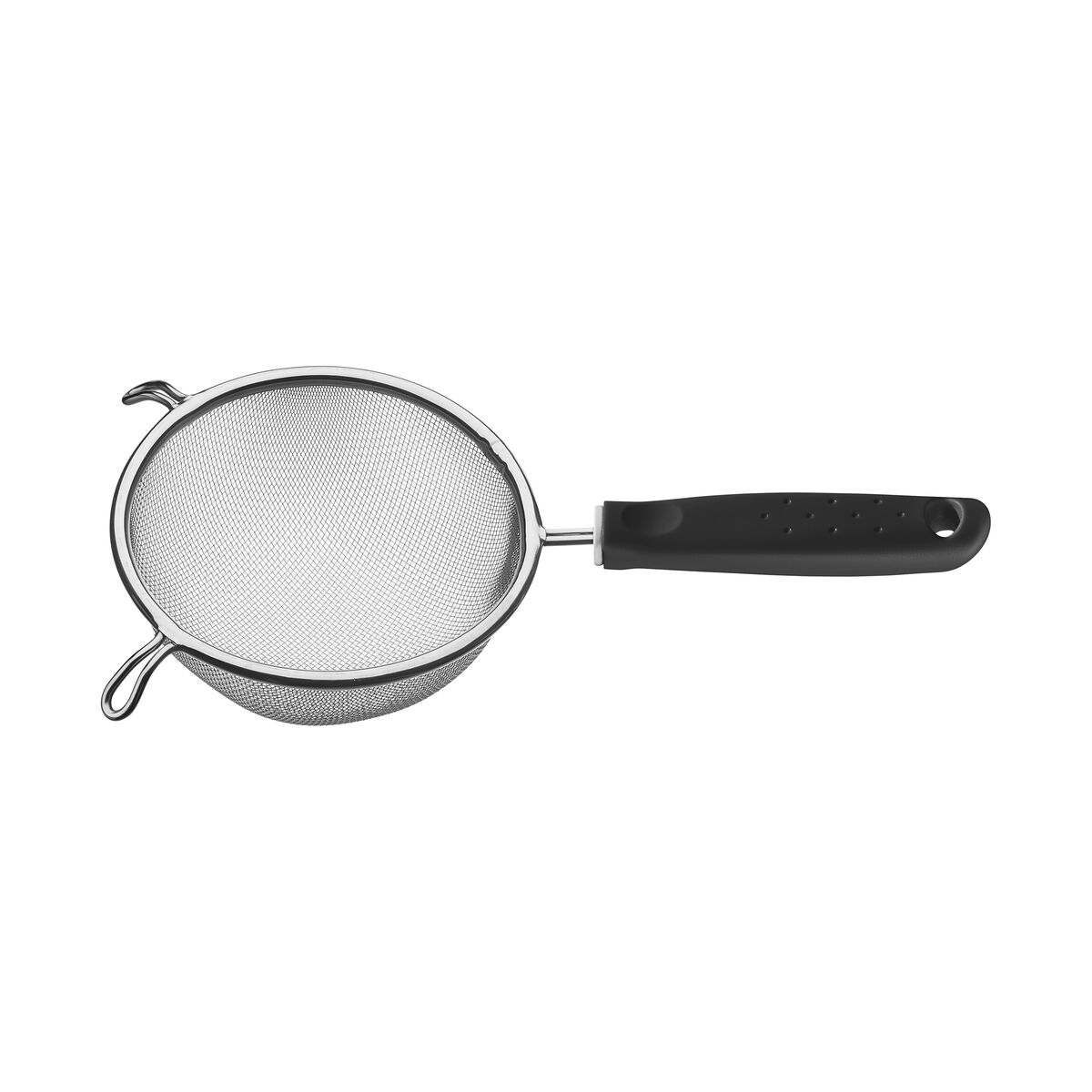 Peneira Tramontina Utilità em Aço Inox com Cabo de Polipropileno Preto 17 cm