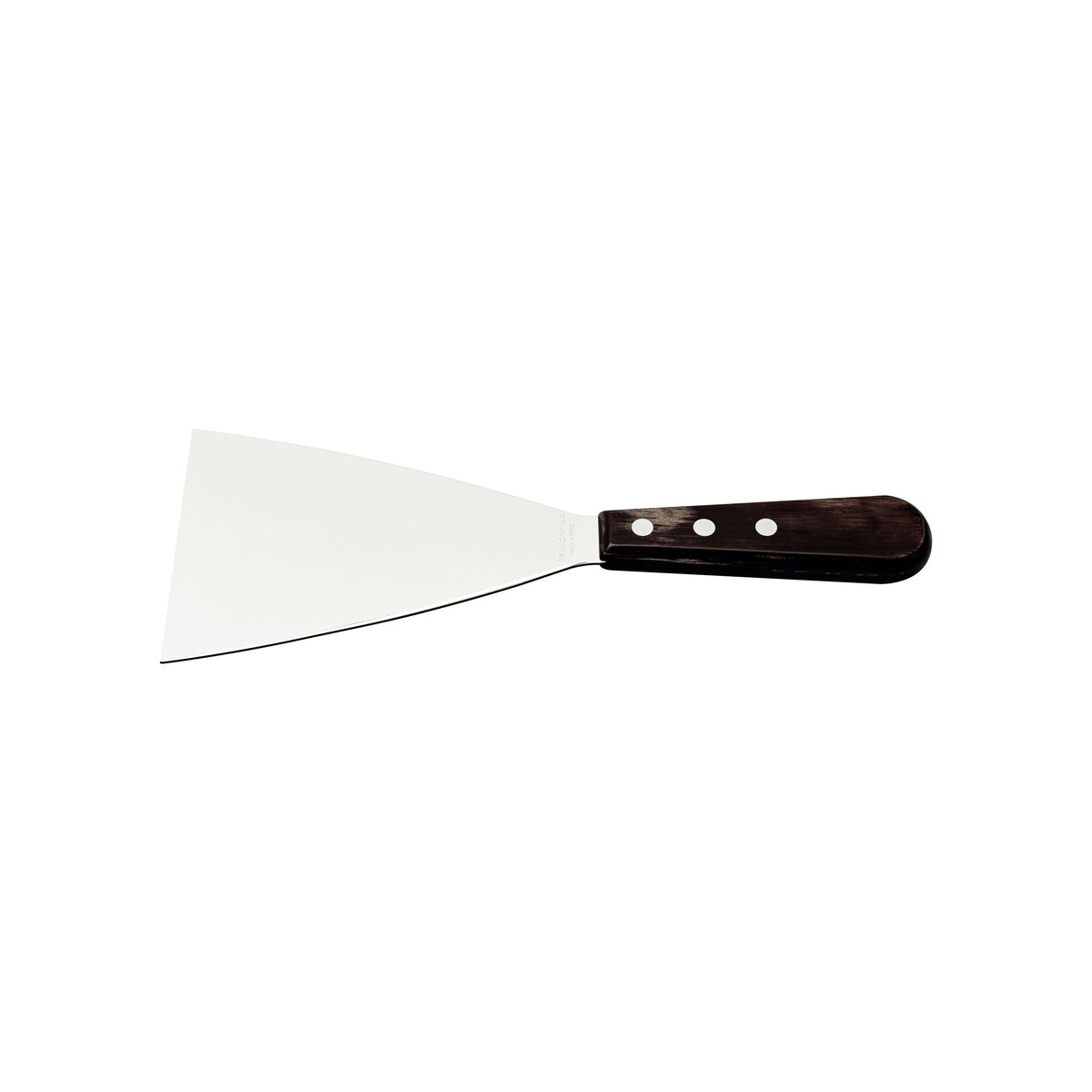 Espátula Raspador Tramontina com Lâmina em Aço Inox e Cabo de Madeira Tratada Polywood Castanho 5"