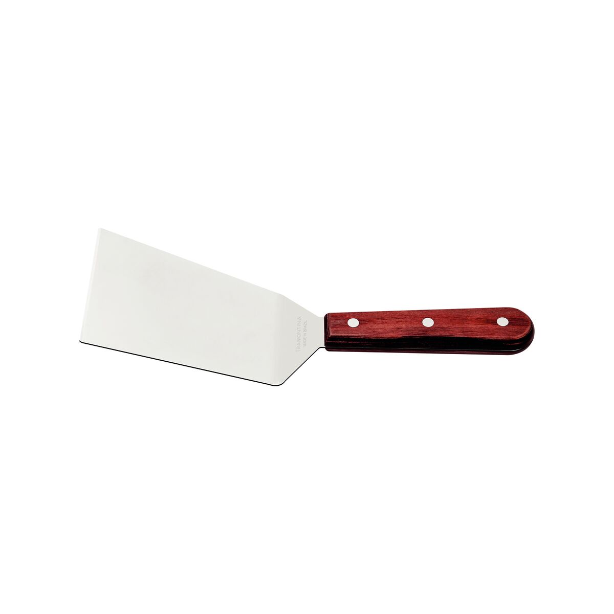 Espátula para Fritura Tramontina com Lâmina em Aço Inox e Cabo em Madeira Tratada Polywood Vermelho 5"