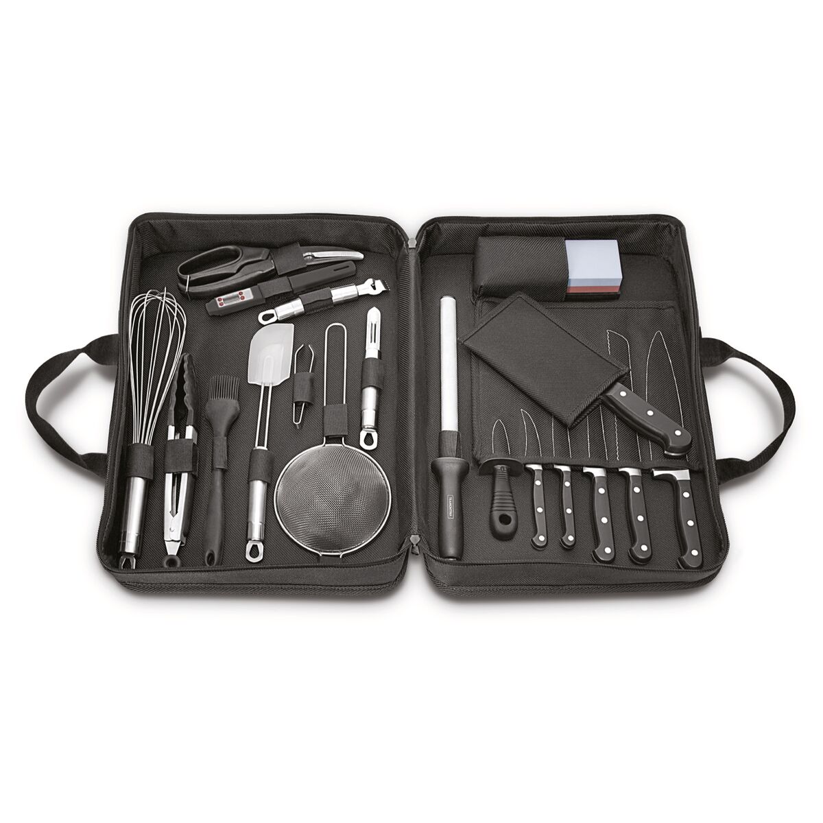 Kit Chef Tramontina Century com Lâminas em Aço Inox e Cabos em Policarbonato e Fibra de Vidro com Maleta 20 Peças