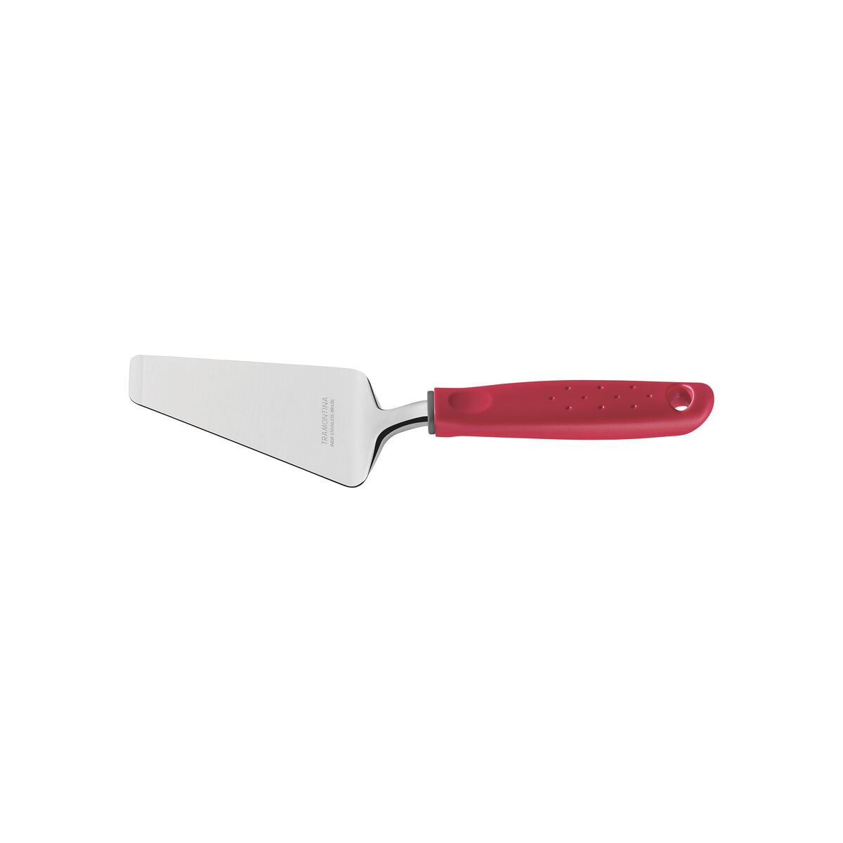 Espátula para Pizza Tramontina Utilità em Aço Inox com Cabo de Polipropileno Vermelho