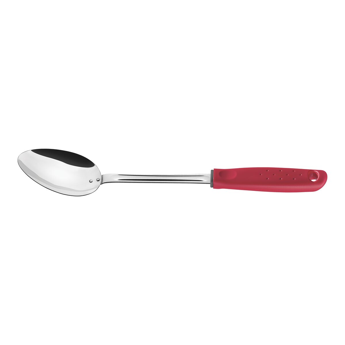 Colher para Servir Tramontina Utilità em Aço Inox com Cabo de Polipropileno Vermelho