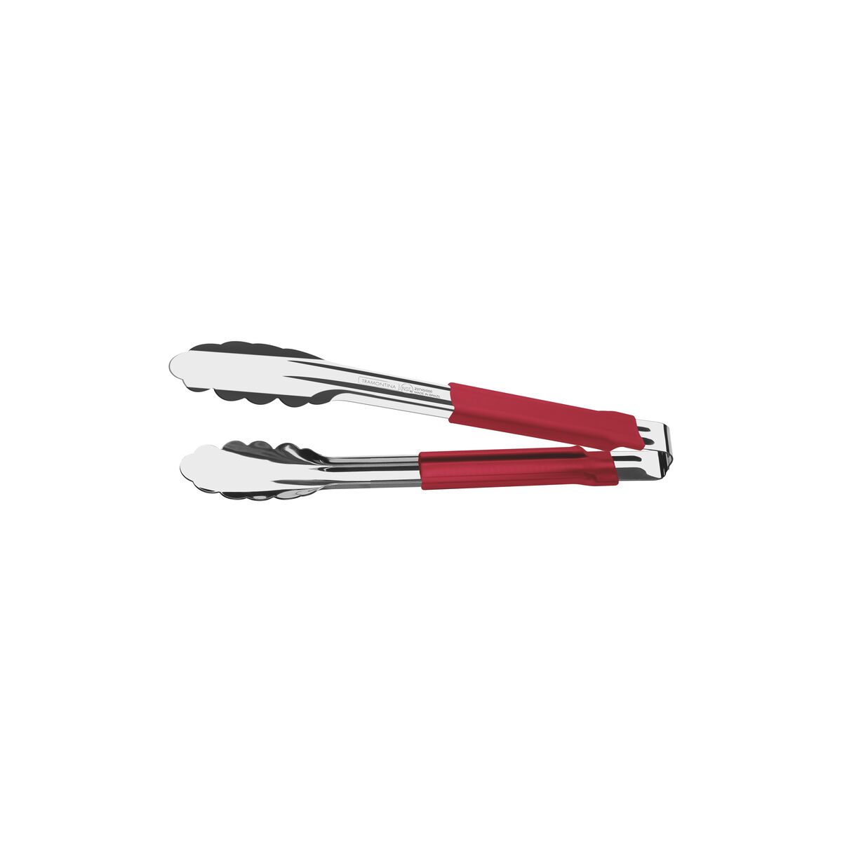 Pegador Tramontina Utilità em Aço Inox com Cabo Emborrachado Vermelho 24 cm