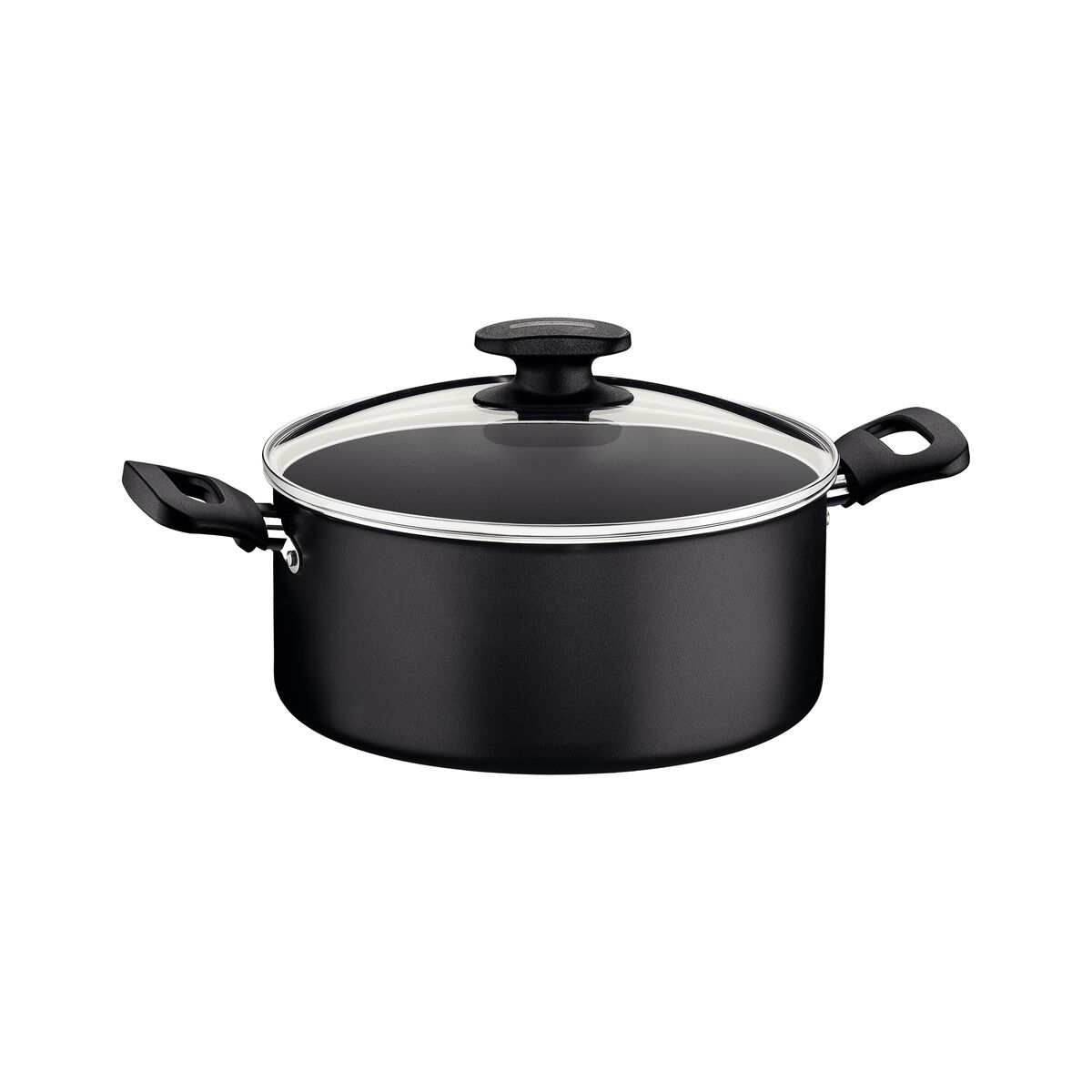 Caçarola Tramontina Loreto em Alumínio com Revestimento Interno e Externo Antiaderente Starflon Max com Alças Baquelite e Tampa 22 cm 3,7 L Grafite