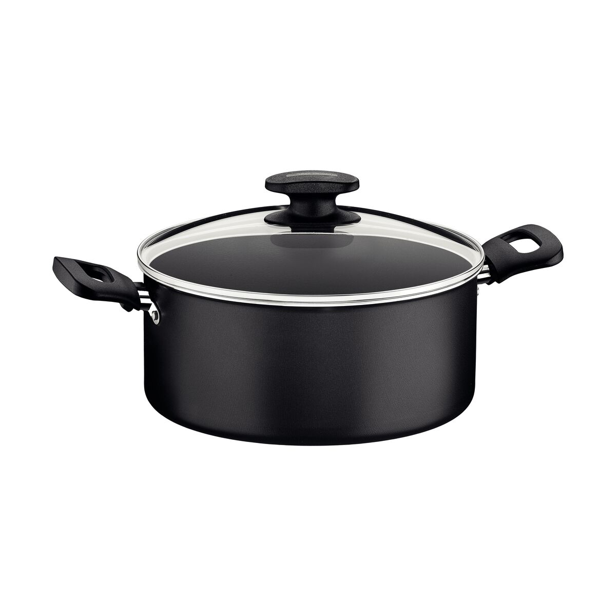 Caçarola Tramontina Loreto em Alumínio com Revestimento Interno e Externo Antiaderente Starflon Max com Alças Baquelite e Tampa 24 cm 4,9 L Grafite