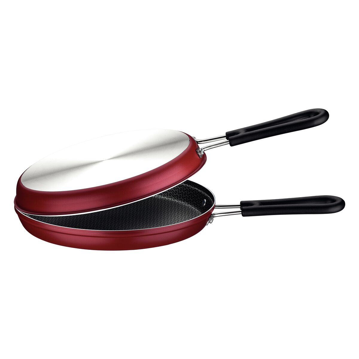 Omeleteira Tramontina Loreto em Alumínio com Revestimento Interno e Externo em Antiaderente Starflon Max Vermelho 24 cm