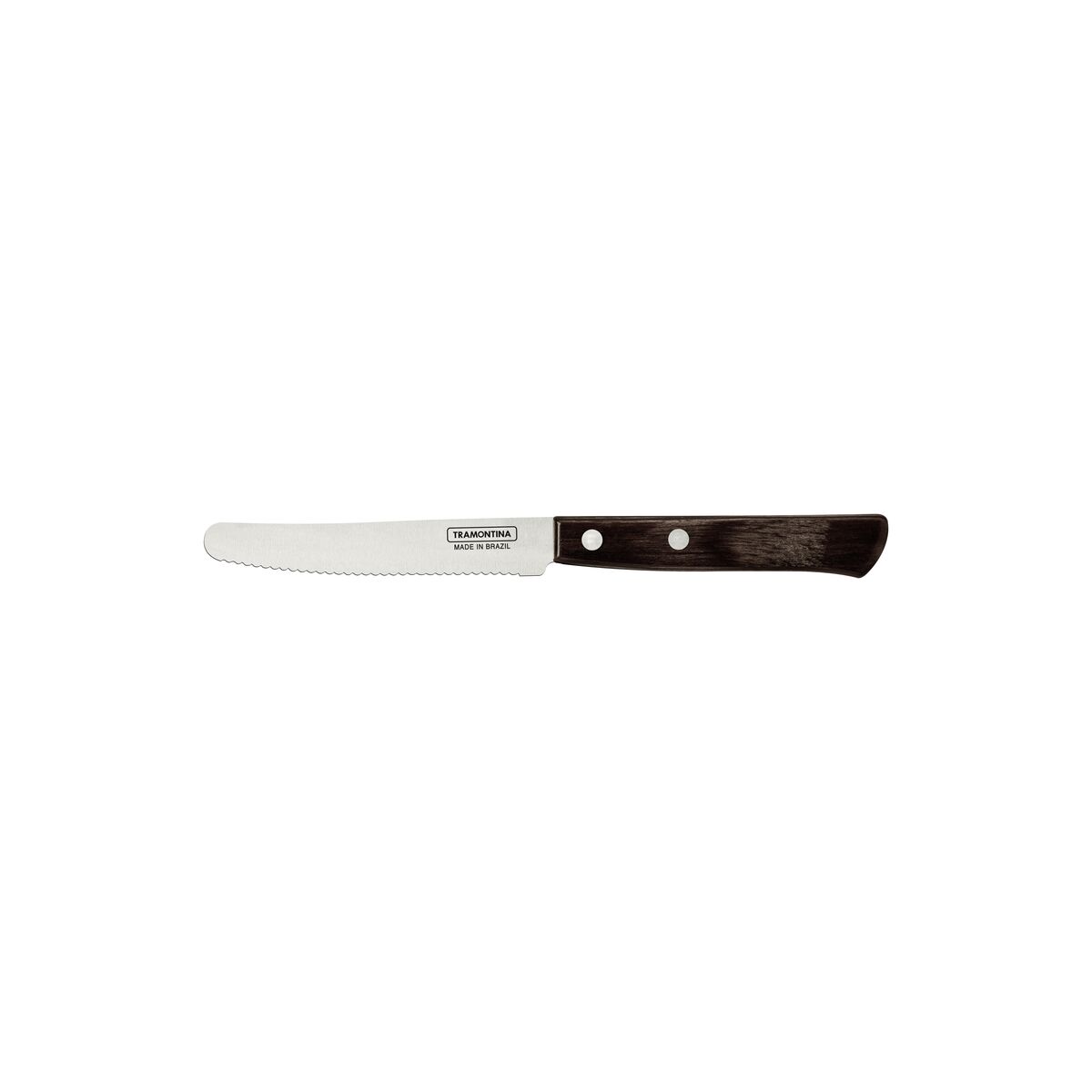Faca Multiuso Tramontina com Lâmina em Aço Inox e Cabo em Madeira Tratada Polywood Castanho 5"