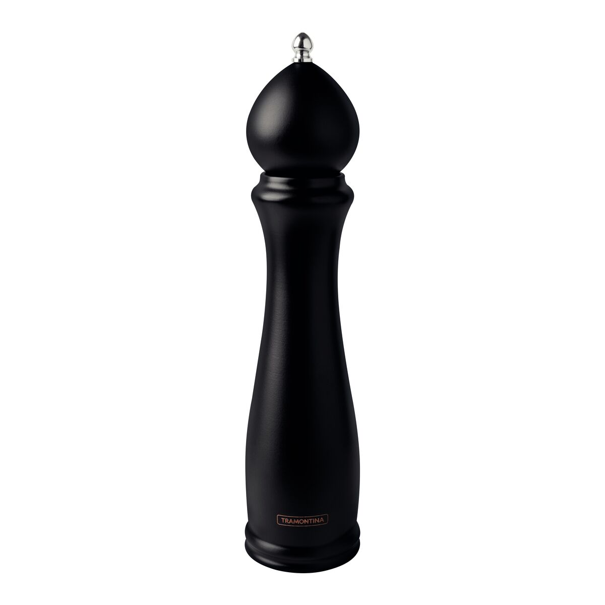 Moedor de Pimenta e Sal Tramontina Churrasco Black em Cerâmica com Recipiente de Madeira 10"