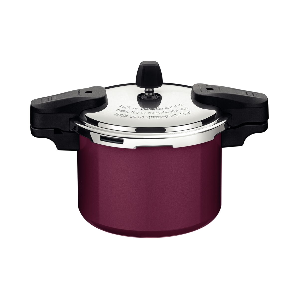 Panela de Pressão Tramontina Torino em Alumínio com Revestimento Interno e Externo Cerâmico Vermelho Framboesa com Fundo de Indução 20 cm 4,5 L