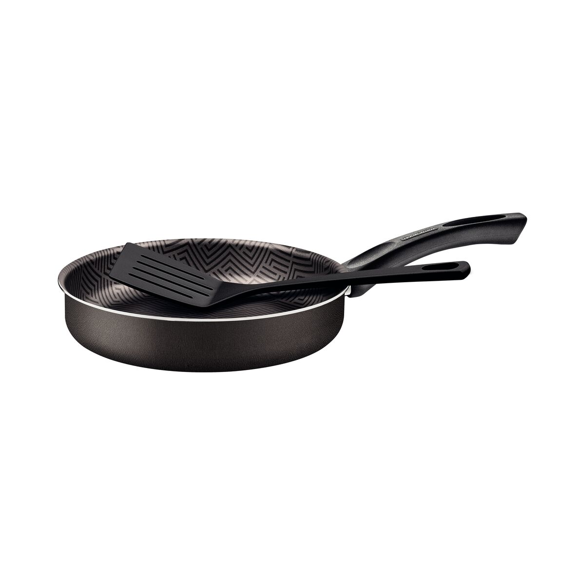 Frigideira Reta Tramontina Paris em Alumínio com Revestimento Interno e Externo em Antiaderente Starflon Max Chumbo com Espátula de Nylon 20 cm 1,4 L