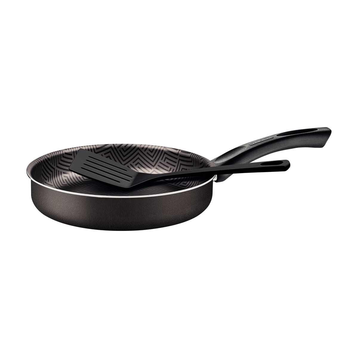 Frigideira Reta Tramontina Paris em Alumínio com Revestimento Interno e Externo em Antiaderente Starflon Max Chumbo com Espátula de Nylon 22 cm 1,7 L