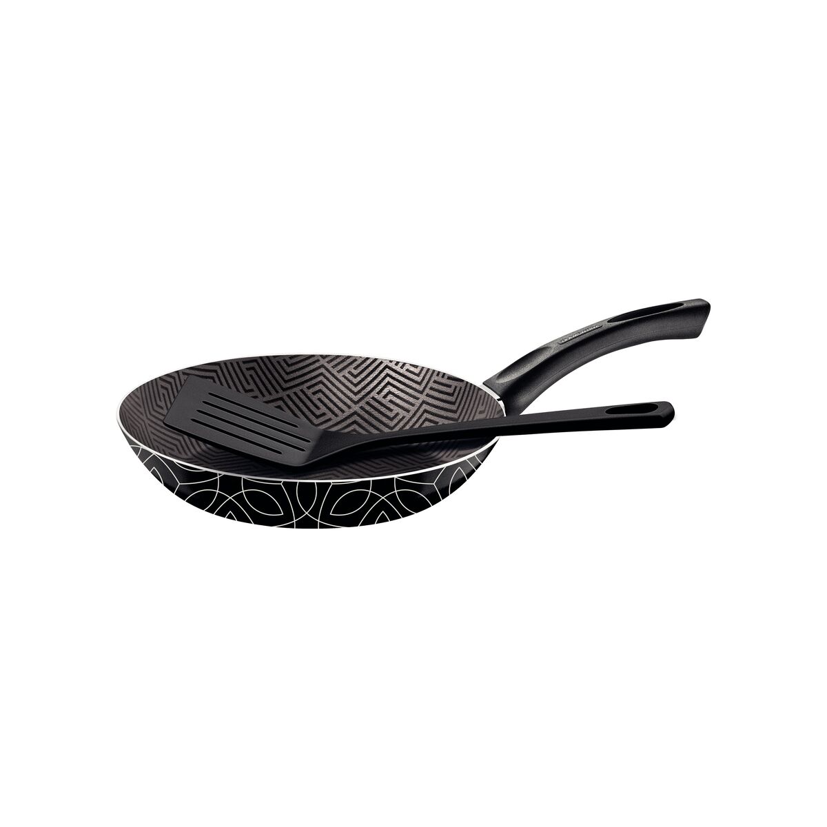 Frigideira Tramontina Paris em Alumínio com Revestimento Interno em Antiaderente Starflon Max e Externo Siliconado Preto com Espátula 18 cm 0,6 L