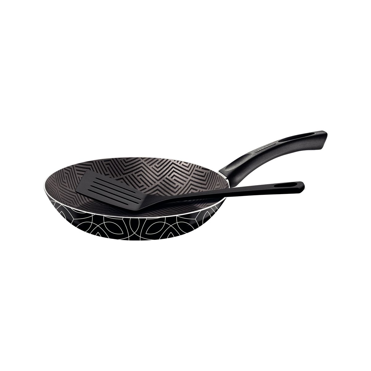 Frigideira Tramontina Paris em Alumínio com Revestimento Interno em Antiaderente Starflon Max e Externo Siliconado Preto com Espátula 20 cm 0,8 L