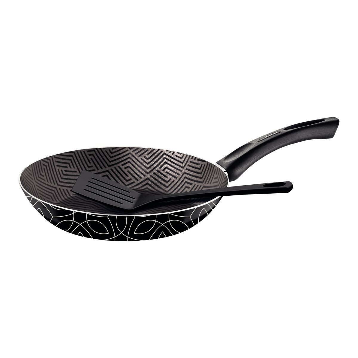 Frigideira Tramontina Paris em Alumínio com Revestimento Interno em Antiaderente Starflon Max e Externo Siliconado Preto com Espátula 26 cm 1,8 L