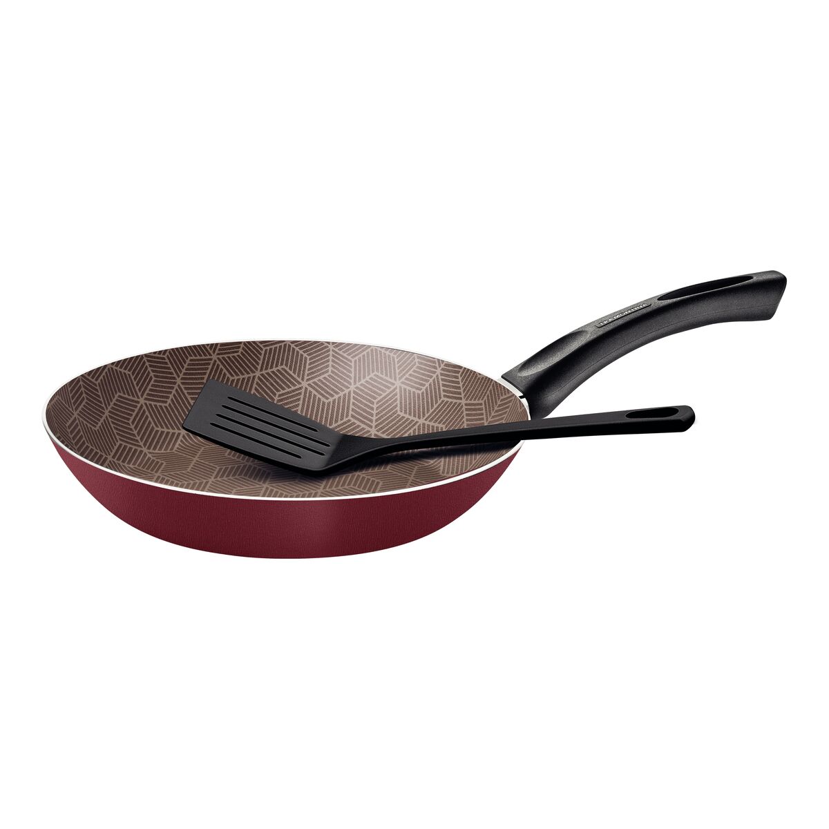 Frigideira Tramontina Paris em Alumínio com Revestimento Interno e Externo em Antiaderente Starflon Max Vermelho com Espátula de Nylon 26 cm 1,8 L