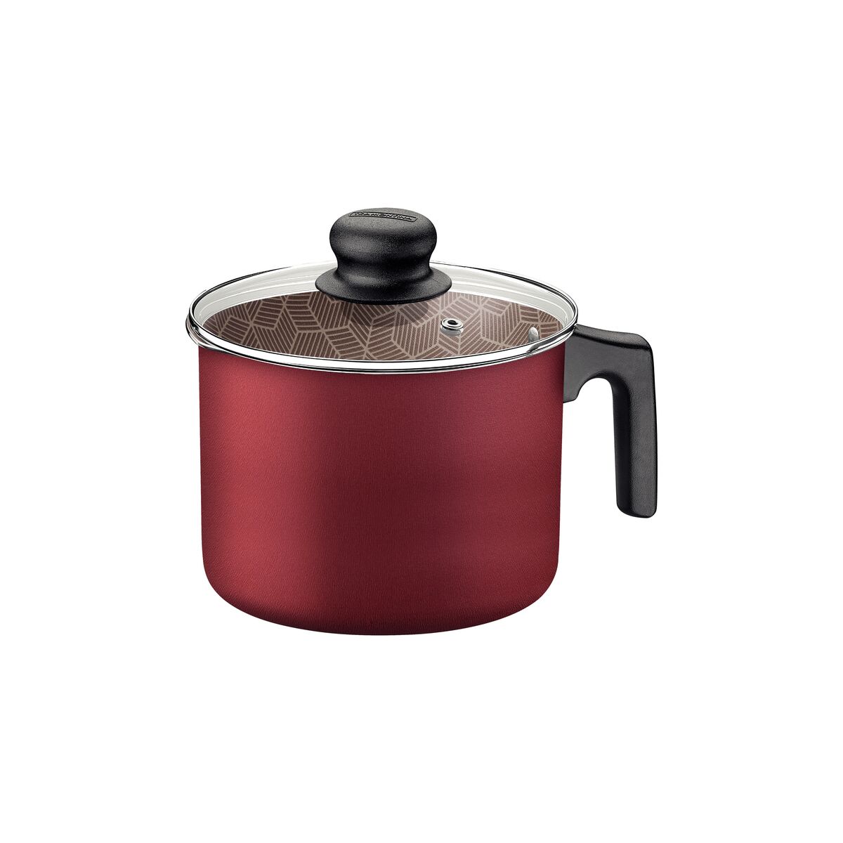 Fervedor Tramontina Paris em Alumínio com Revestimento Interno e Externo em Antiaderente Starflon Max Vermelho com Tampa de Vidro 16 cm 2,7 L