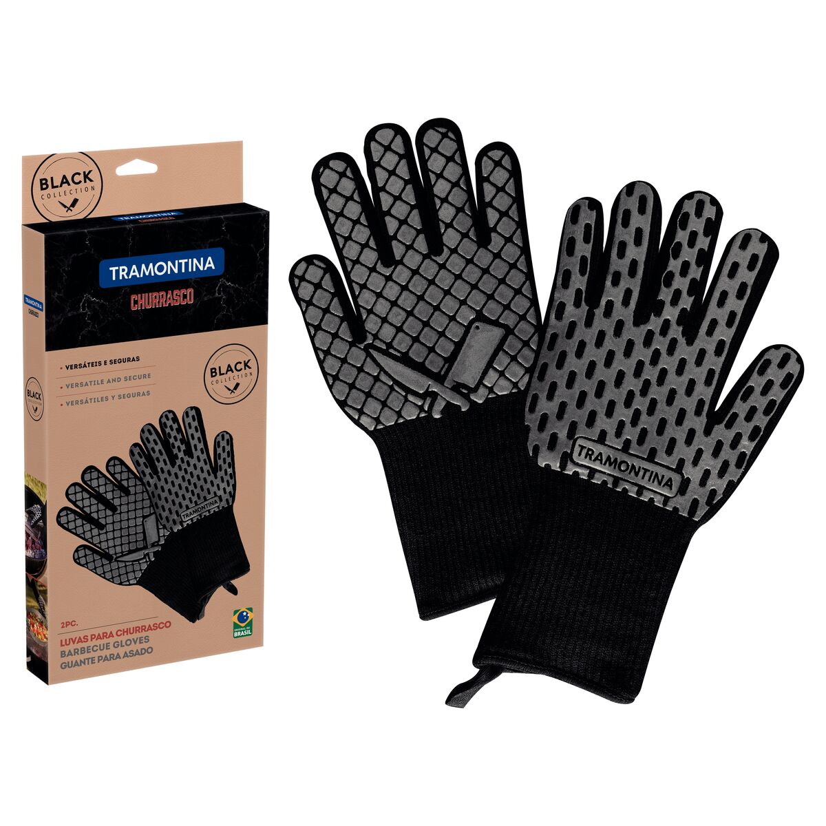 Luva Tramontina Churrasco Black 02 Peças