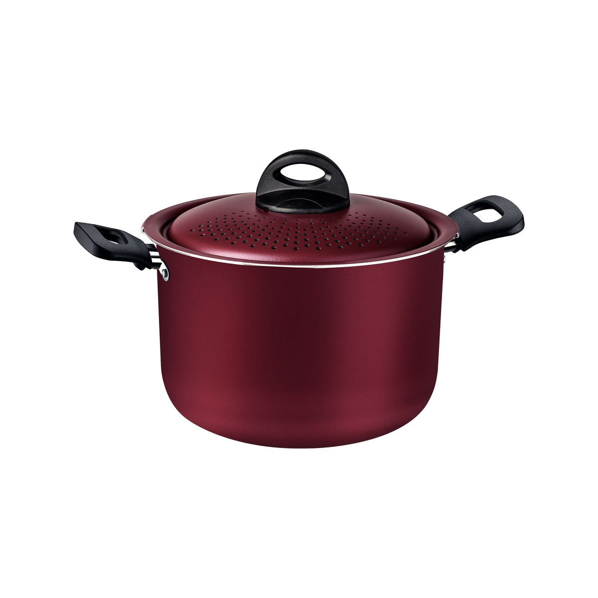 Espagueteira Tramontina Loreto em Alumínio com Revestimento Interno e Externo em Antiaderente Starflon Max Vermelho 22 cm 5,7 L