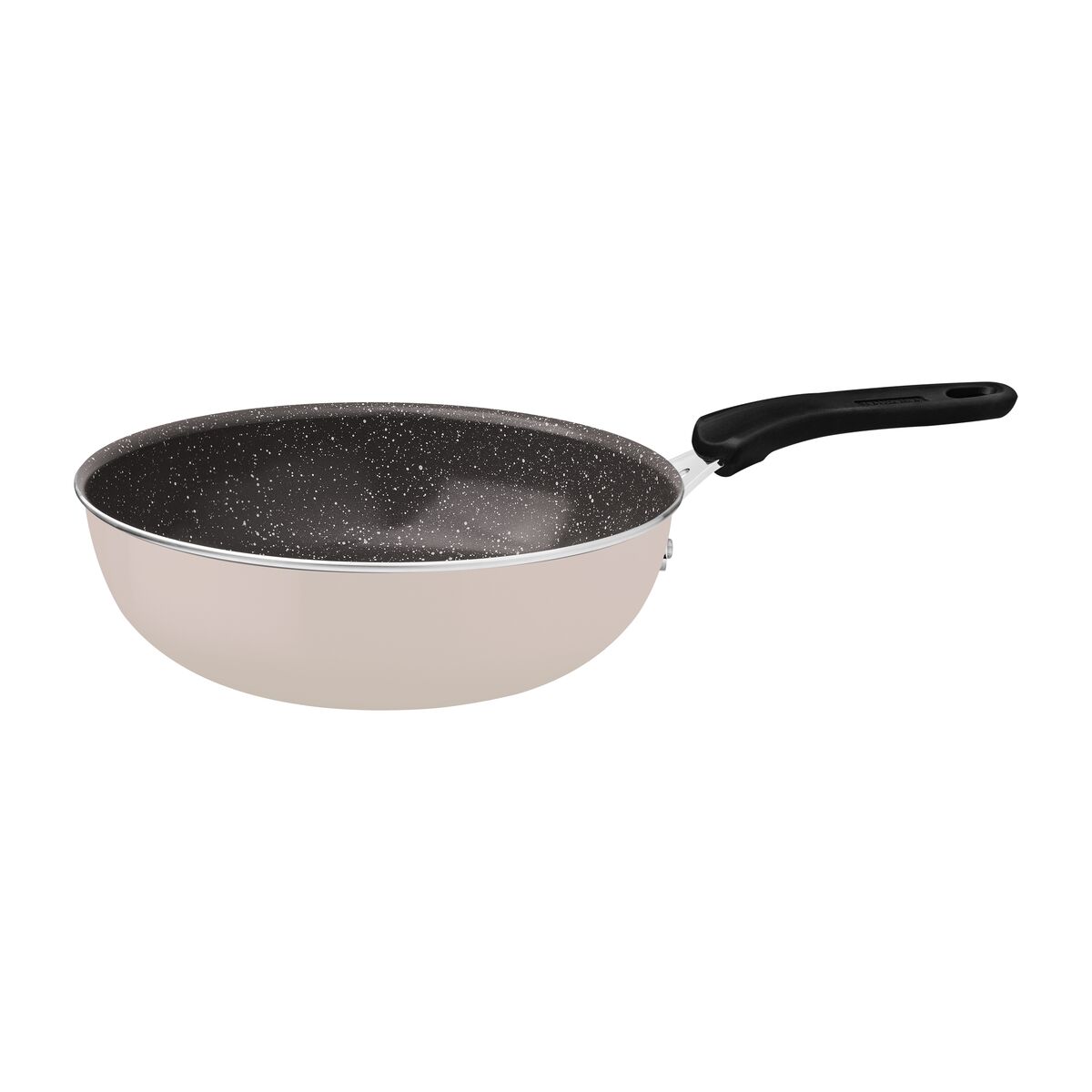 Frigideira Funda Tramontina Tunis em Alumínio com Revestimento Interno Cerâmico e Externo Siliconado Rosa Trufado 24 cm 2,9 L