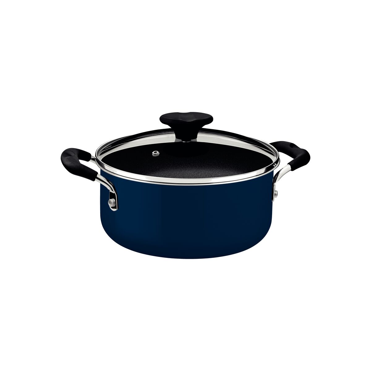 Caçarola Tramontina Tunis em Alumínio com Revestimento Interno Cerâmico e Externo Siliconado Azul Mediterrâneo 20 cm 2,9 L