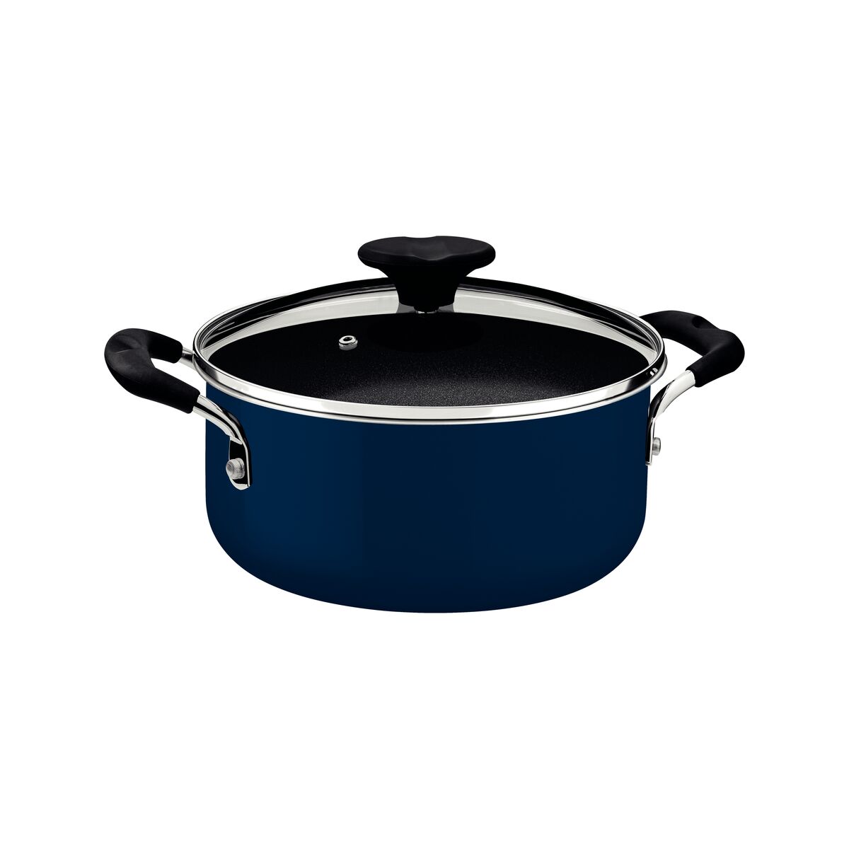 Caçarola Tramontina Tunis em Alumínio com Revestimento Interno Cerâmico e Externo Siliconado Azul Mediterrâneo 24 cm 4,8 L