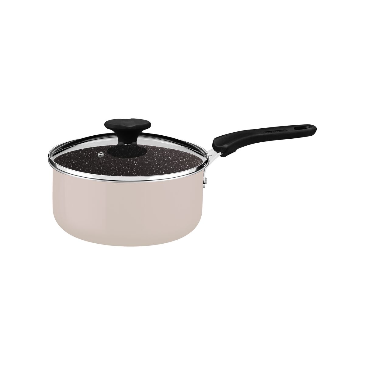 Panela Tramontina Tunis em Alumínio com Revestimento Interno Cerâmico e Externo Siliconado Rosa Trufado 16 cm 1,3 L