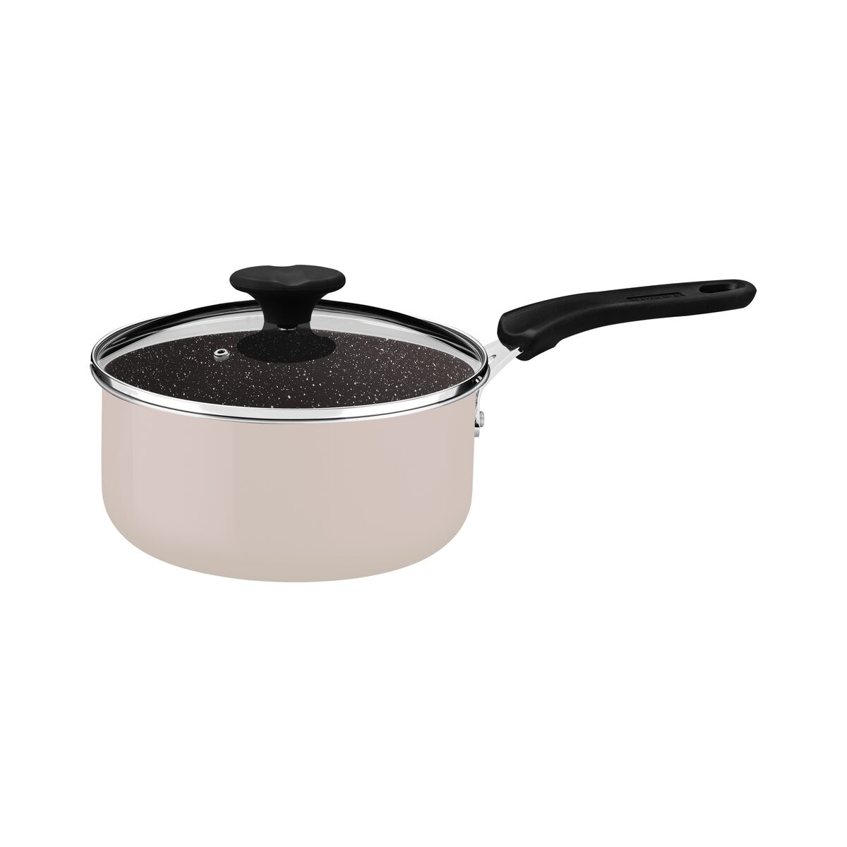 Panela Tramontina Tunis em Alumínio com Revestimento Interno Cerâmico e Externo Siliconado em Rosa Trufado 18 cm 2 L