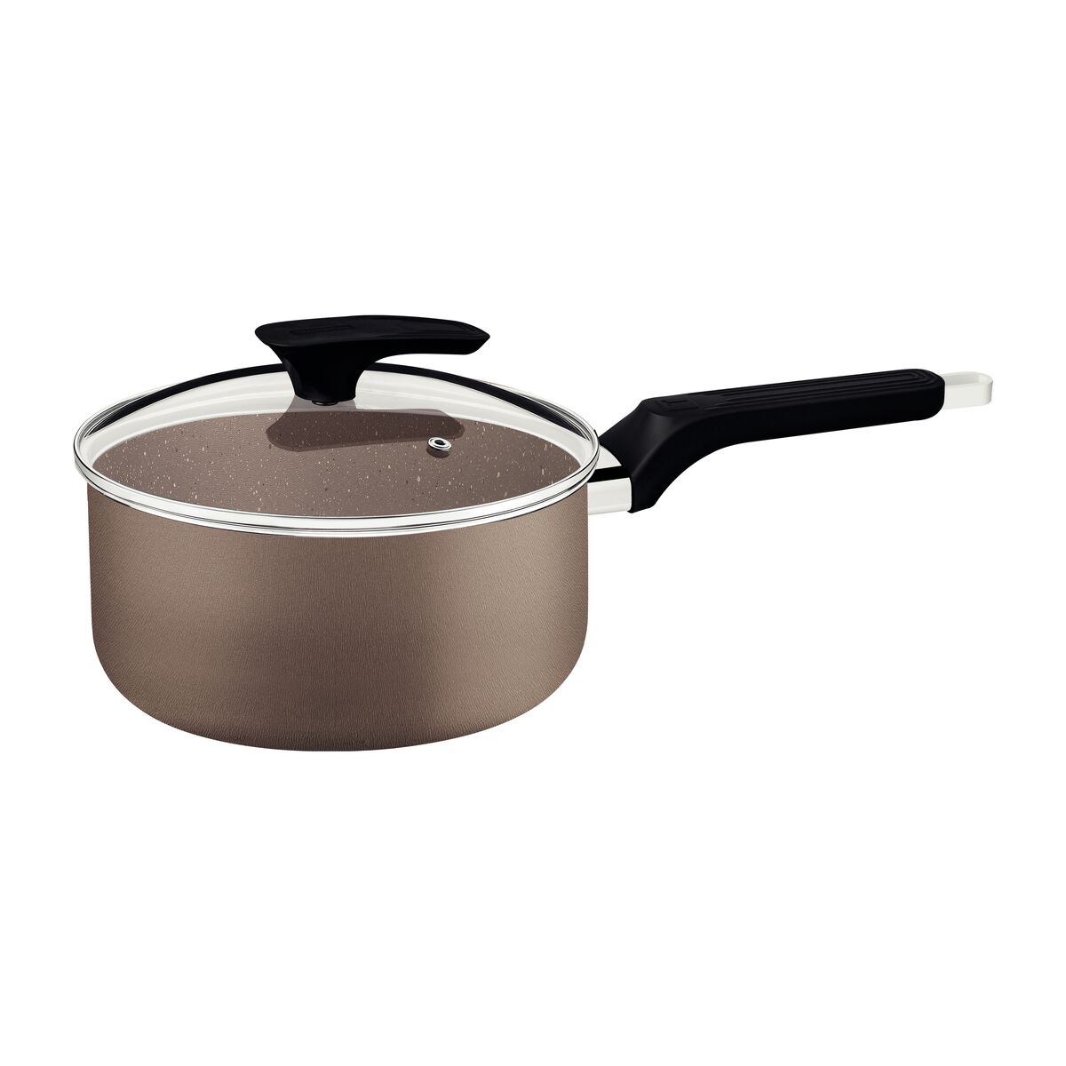 Panela Tramontina Milazzo em Alumínio com Revestimento Interno e Externo em Antiaderente Starflon Max Amêndoa 20 cm