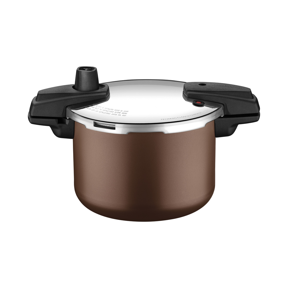 Panela de Pressão Tramontina Arizona Induction em Alumínio com Revestimento Interno e Externo em Antiaderente Starflon Max Mocaccino 20 cm 4,5 L