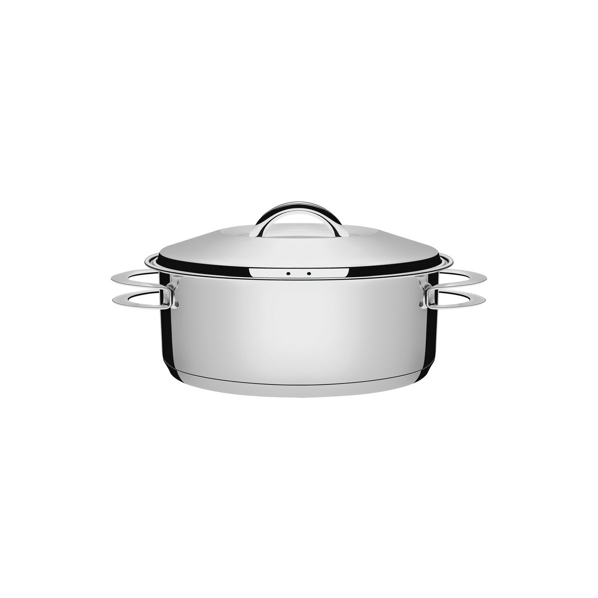 Caçarola Tramontina Solar Rasa em Aço Inox Fundo Triplo com Tampa e Alças 20 cm 2,9 L