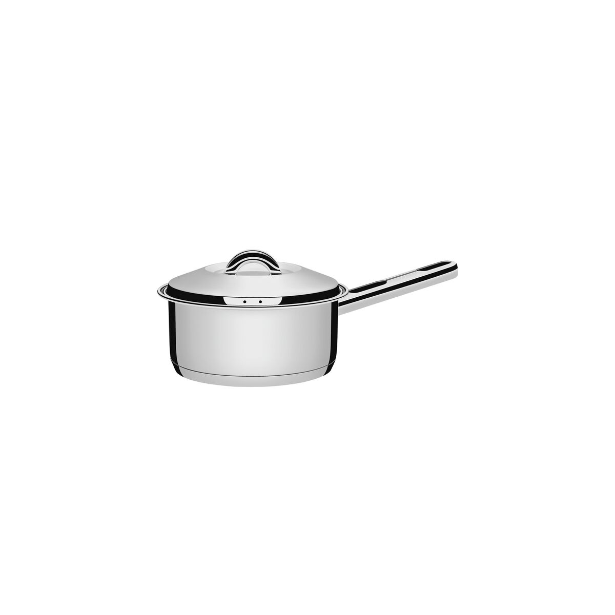 Panela Tramontina Solar em Aço Inox Fundo Triplo com Tampa e Cabo 14 cm 1,1 L