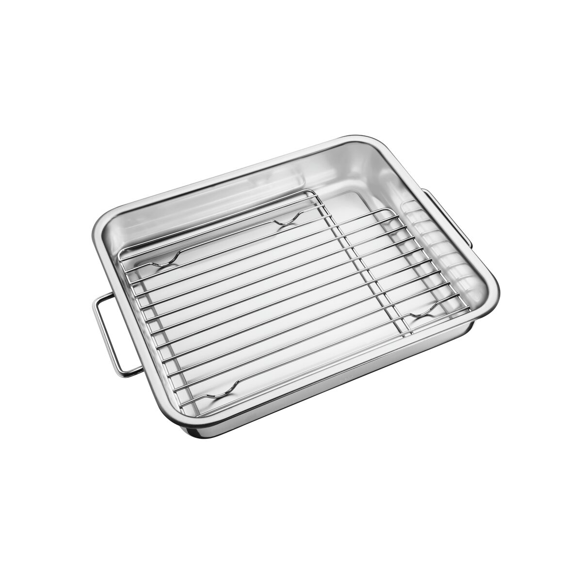 Assadeira Tramontina Service em Aço Inox com Grelha 34 x 28 cm 4,6 L