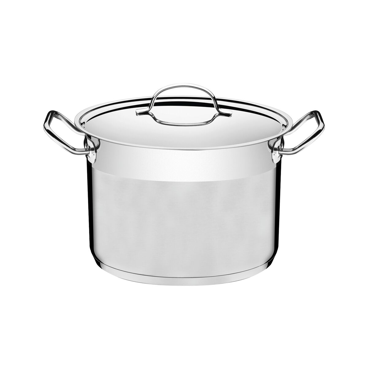 Caldeirão Tramontina Professional em Aço Inox Fundo Triplo com Tampa Plana Detalhe Satinado 24 cm 7,8 L