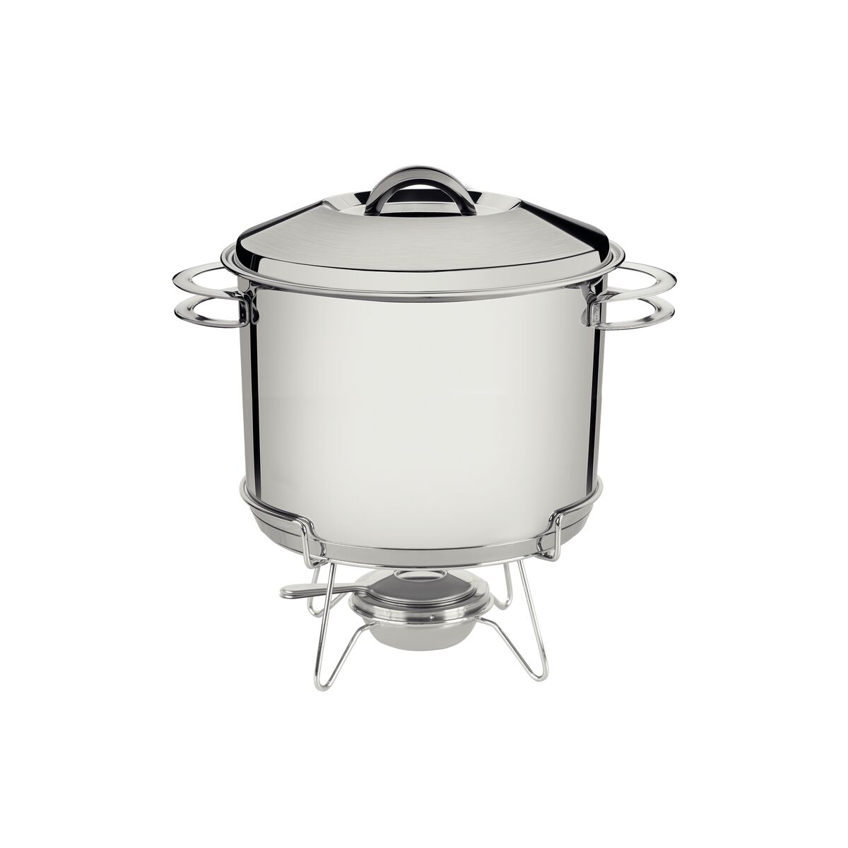 Rechaud Tramontina Solar em Aço Inox Fundo Triplo com Fogareiro e Tampa de Inox 7,8 L