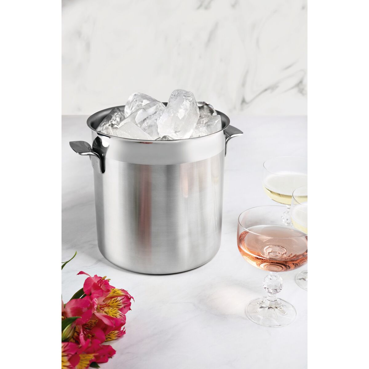 Balde para Gelo Tramontina Cosmos em Aço Inox com Acabamento Fosco 8 cm 0,5 L Sem Embalagem