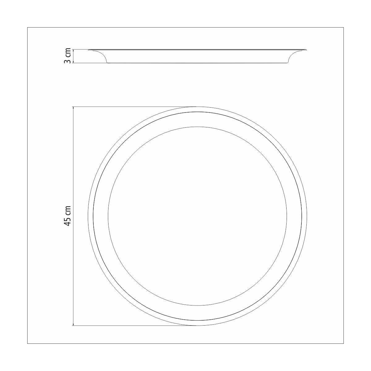 Bandeja Tramontina Service em Aço Inox Redonda 45 cm