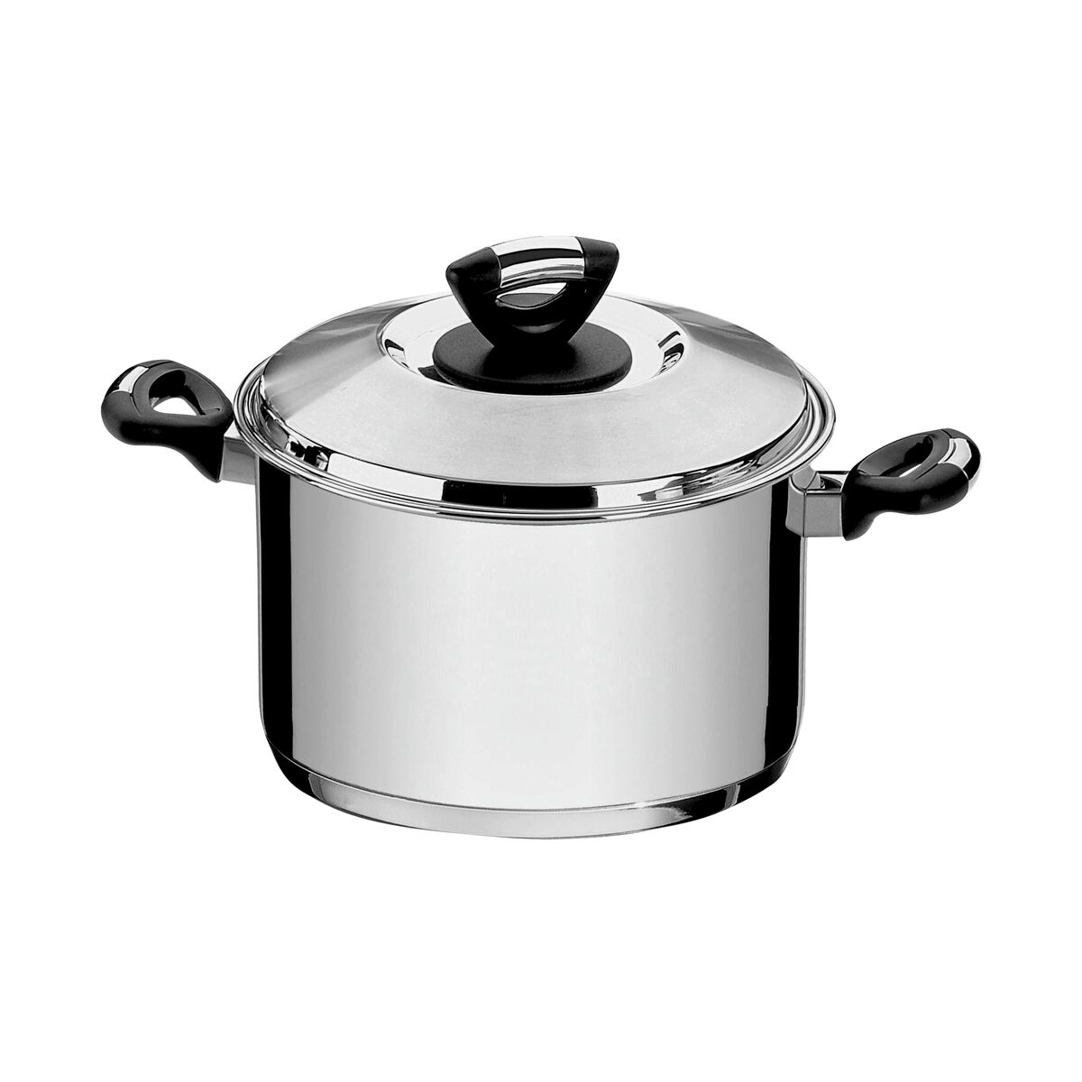 Caldeirão Tramontina Solar Baquelite em Aço Inox Fundo Triplo com Tampa Alças de Baquelite 24 cm 7,8 L