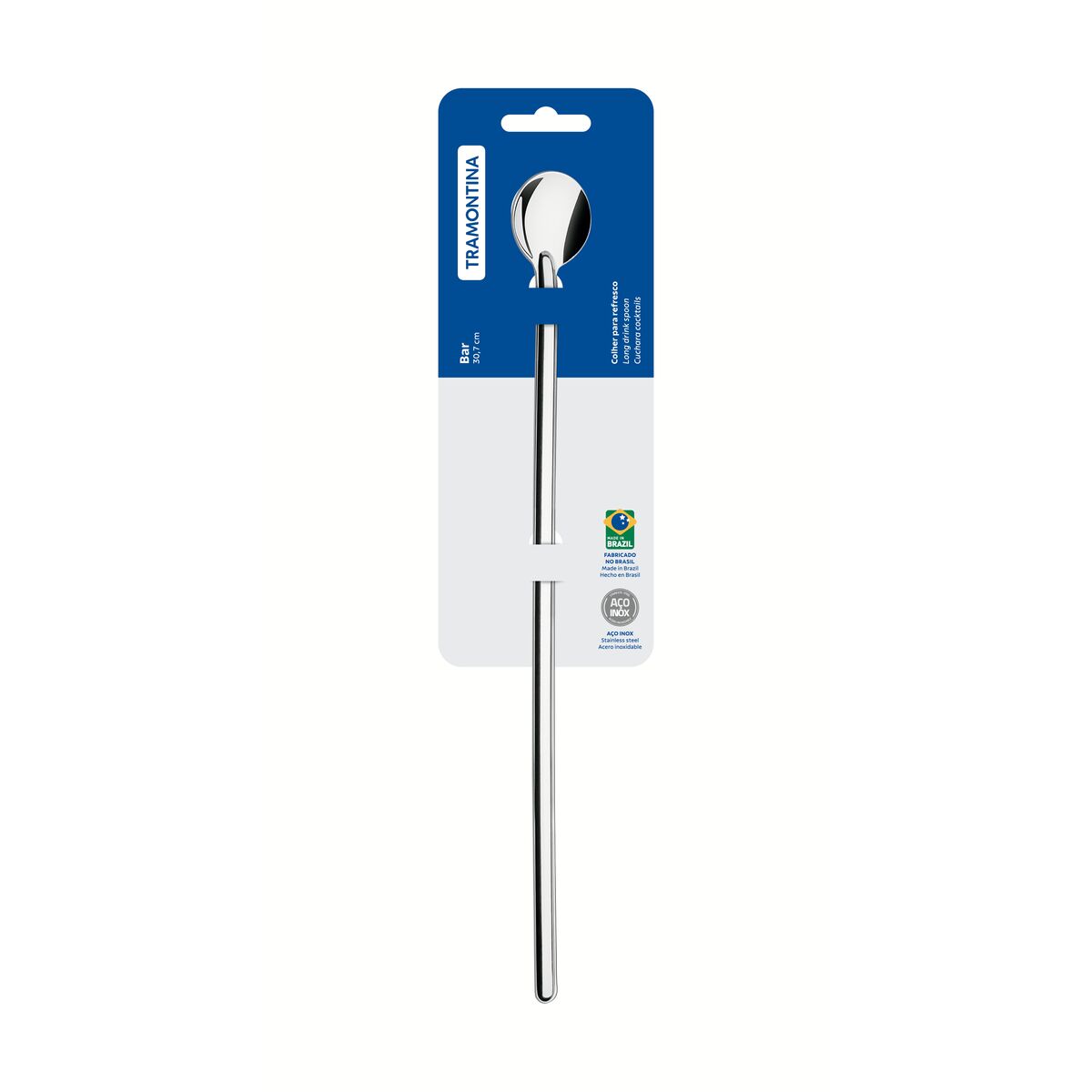 Colher Tramontina Utility para Coquetel em Aço Inox 30cm